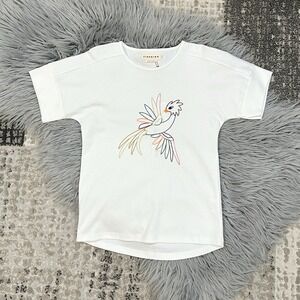 Firebird Kids Girls Organic Cotton Embroidered Firebird Tee Size 8/9 **